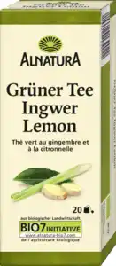 Alnatura Bio Grüner Tee Ingwer Lemon, 30 g