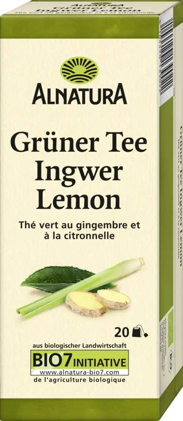 Bild 1 von Alnatura Bio Grüner Tee Ingwer Lemon, 30 g