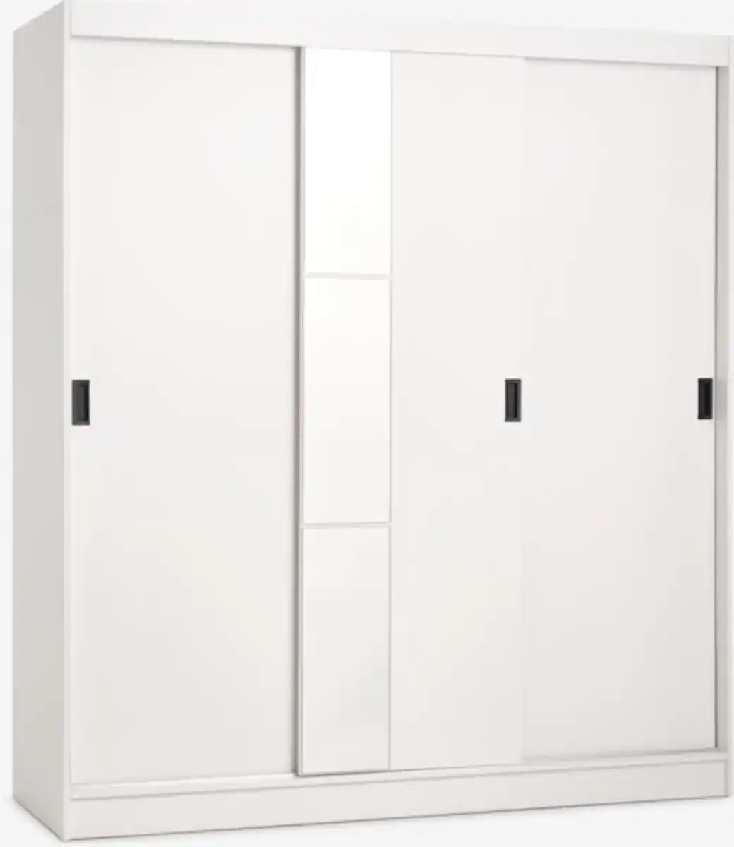 Bild 1 von Kleiderschrank ODDER 179x201 3 Schiebetüren m/Spiegel weiß