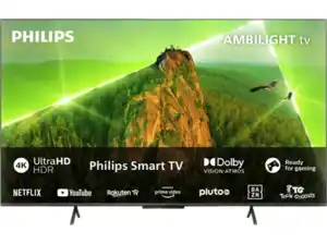 PHILIPS 43PUS8108/12 4K LED Ambilight TV (Flat, 43 Zoll / 108 cm, UHD 4K, SMART TV, Ambilight, Philips Smart TV), Satin Chrom