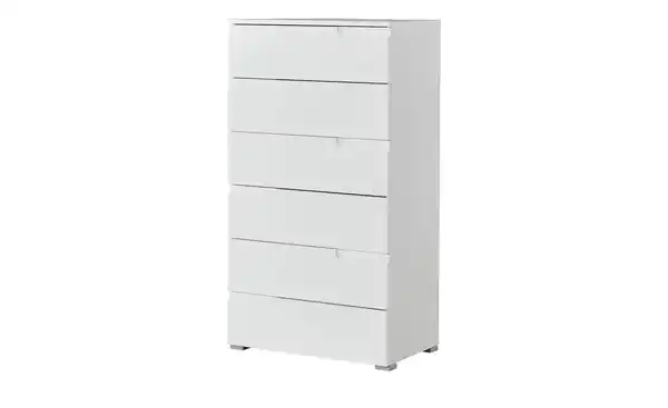 Bild 1 von Kommode 6 Schubkästen  Spice ¦ weiß ¦ Maße (cm): B: 65 H: 119 T: 40 Kommoden & Sideboards > Kommoden - Sconto