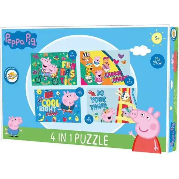 Bild 1 von Raku Peppa Pig Puzzle "4 in 1"