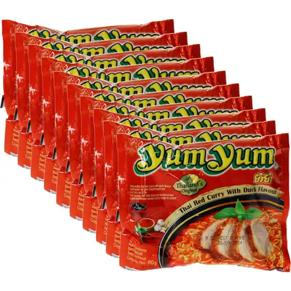 Bild 1 von Yum Yum Instantnudeln Red Curry, 10er Pack