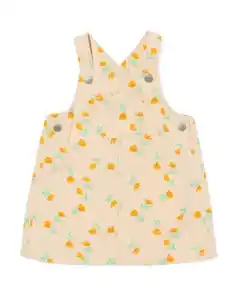 Baby-Jeanskleid Blumen pfirsich