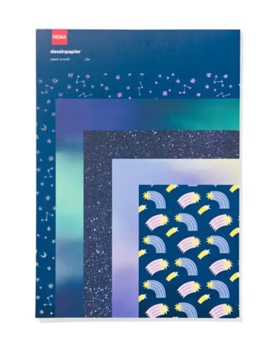 Bild 1 von Musterpapier, Sterne, DIN A4, 24 Bogen