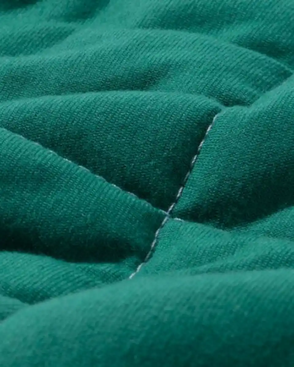 Bild 3 von Tagesdecke Jersey grün/lila gestreift 260 x 235