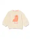 Bild 1 von Babypullover Velours Vogel ecru