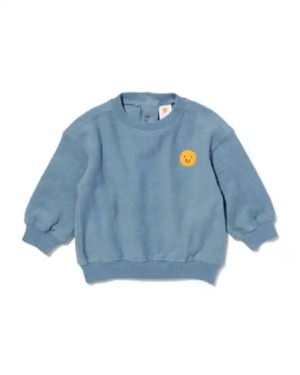 Bild 1 von Babypulli Frottee Smiley blau