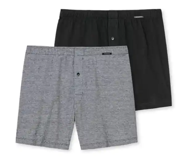 Bild 1 von 2 SCHIESSER Boxershorts aus Baumwolle, schwarz und grau