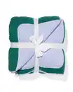 Bild 2 von Tagesdecke Jersey grün/lila gestreift 260 x 235
