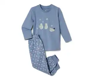 Kinder-Glow-in-the-dark-Pyjama mit Pinguinprint