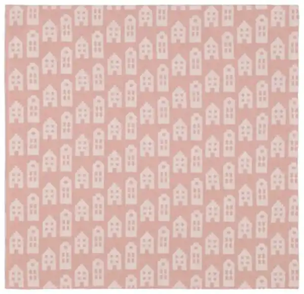 Bild 2 von Geschirrtuch, 65 x 65 cm, Baumwolle, rosa, Häuser