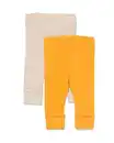 Bild 1 von 2er-Pack größenflexible Baby-Leggings, gerippt gelb