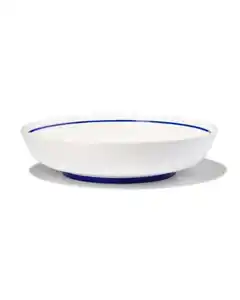 Suppenteller, Ø 22 cm, Kombigeschirr, New Bone China, weiß-blau