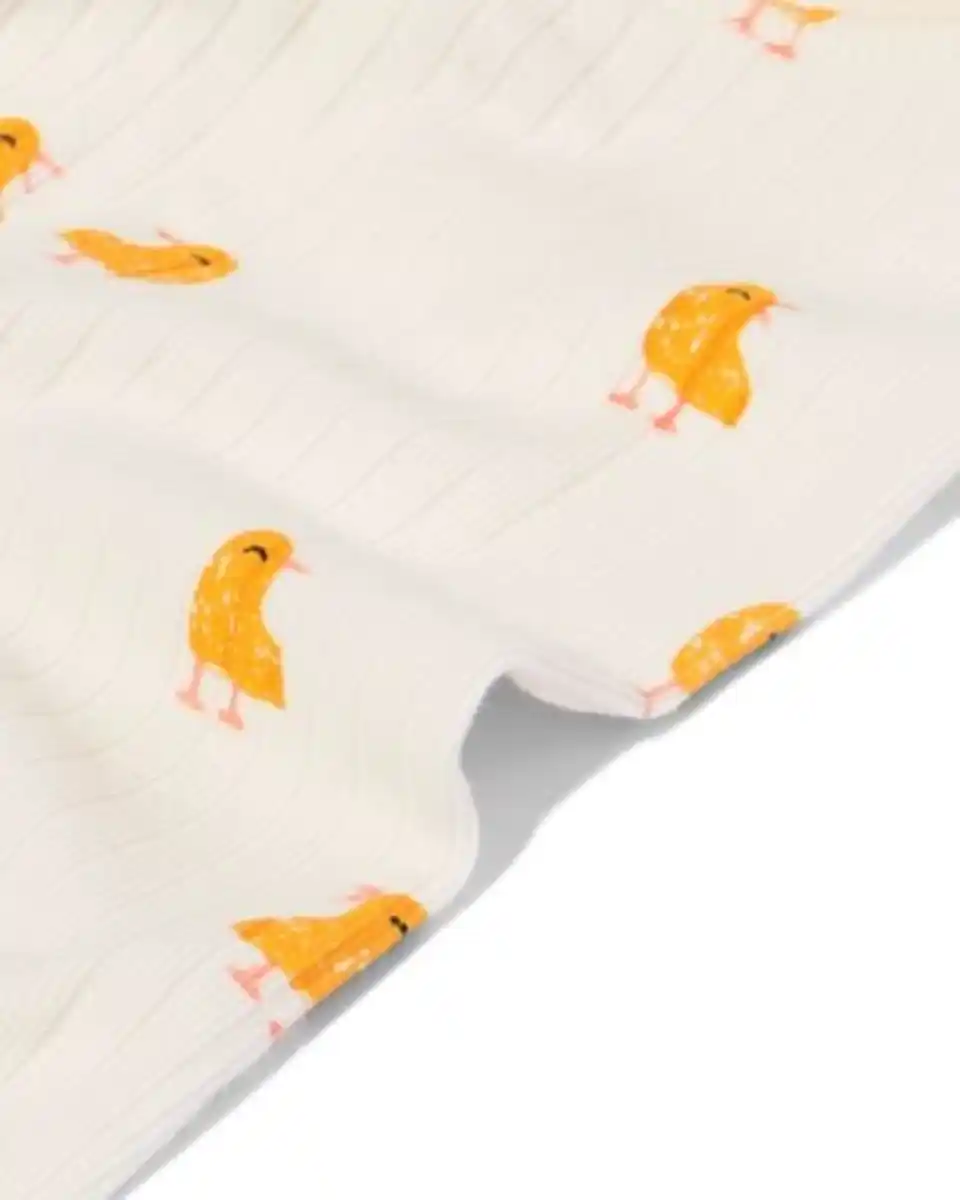 Bild 3 von Gerippte Leggings für Neugeborene zum Mitwachsen mit Bambusanteil eierschalenfarben