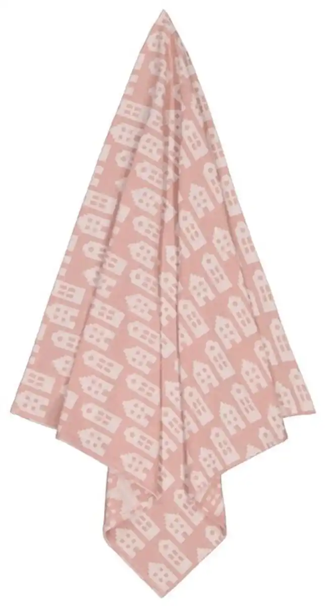 Bild 3 von Geschirrtuch, 65 x 65 cm, Baumwolle, rosa, Häuser