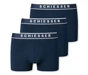 3 SCHIESSER Shorts mit Bio-Baumwolle, dunkelblau