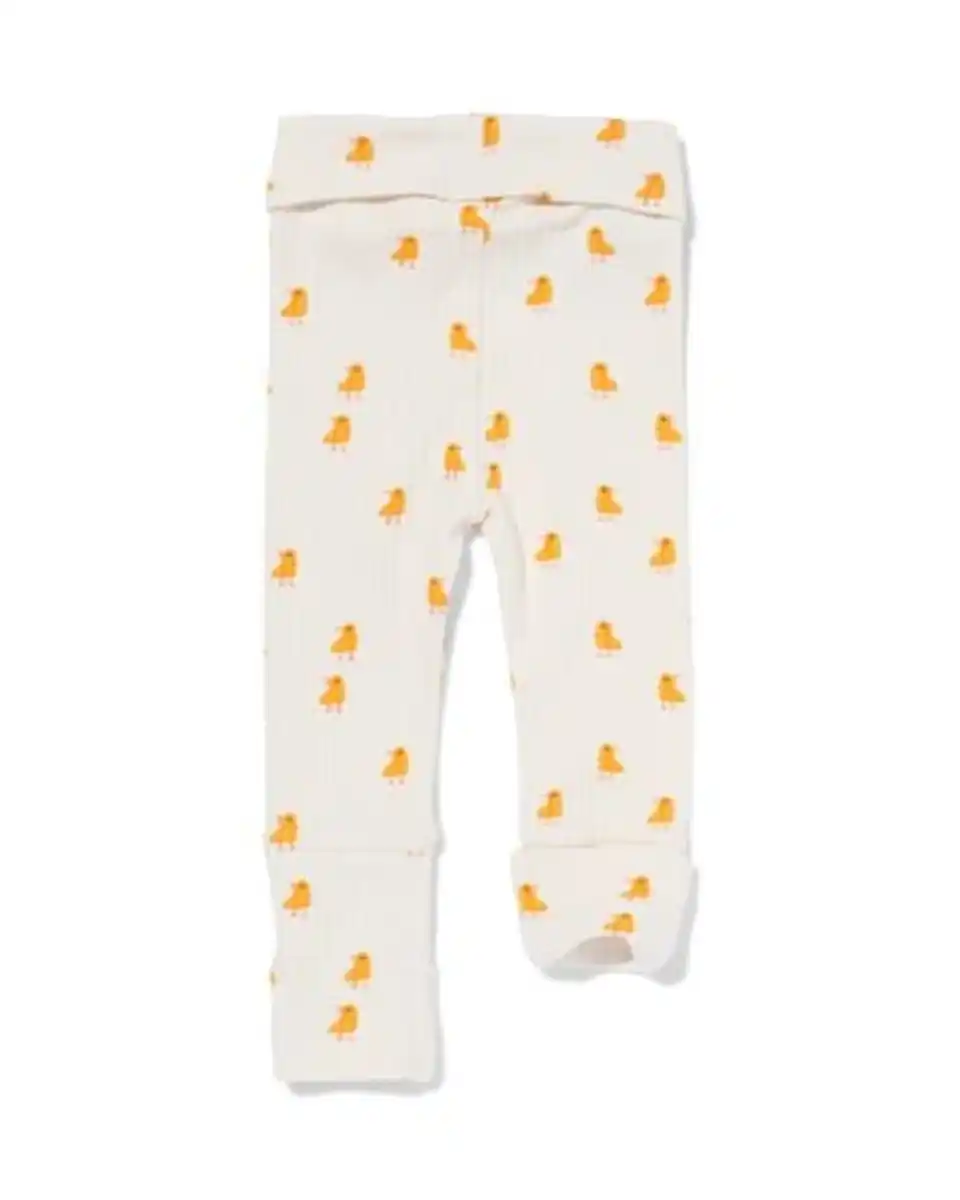 Bild 4 von Gerippte Leggings für Neugeborene zum Mitwachsen mit Bambusanteil eierschalenfarben