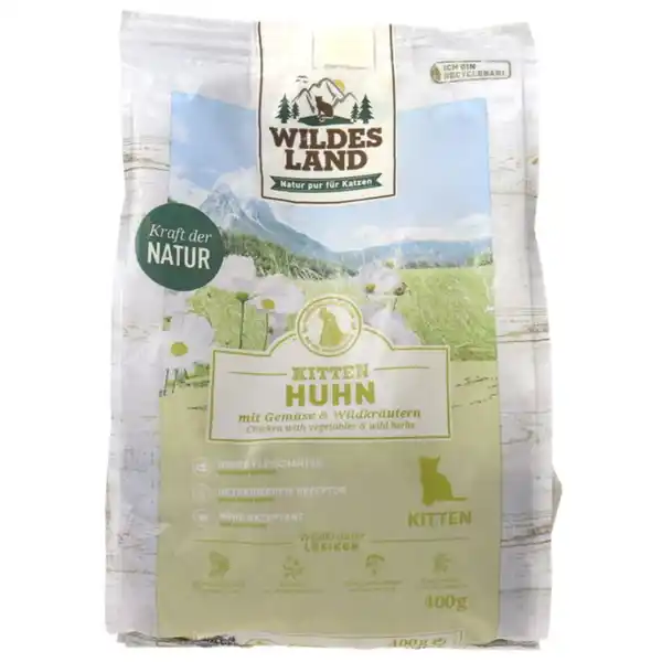 Bild 1 von Wildes Land Kitten Futter Classic Huhn (400g)