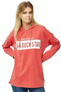 Decay Kapuzensweatshirt mit ROCKSTAR-Aufdruck