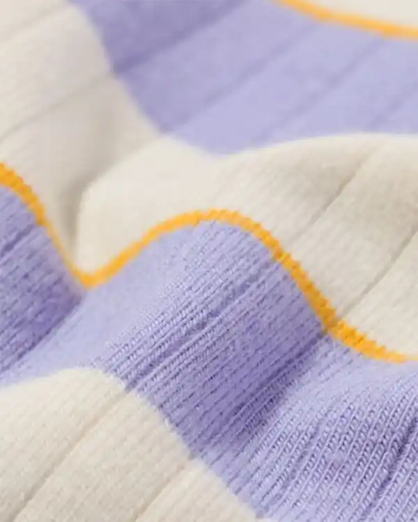 Bild 2 von Kinder-Pullover, gerippt, Streifen violett