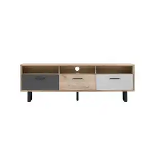 Finori TV-Board "Milo", Grey Craft Oak / Farbmix