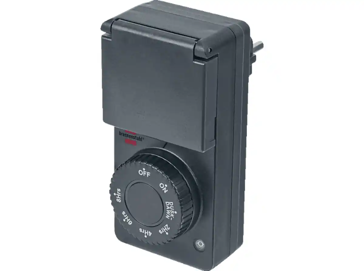 Bild 1 von BRENNENSTUHL 1506120 Timer mit Dämmerungssensor, Zeitschaltuhr, Anthrazit