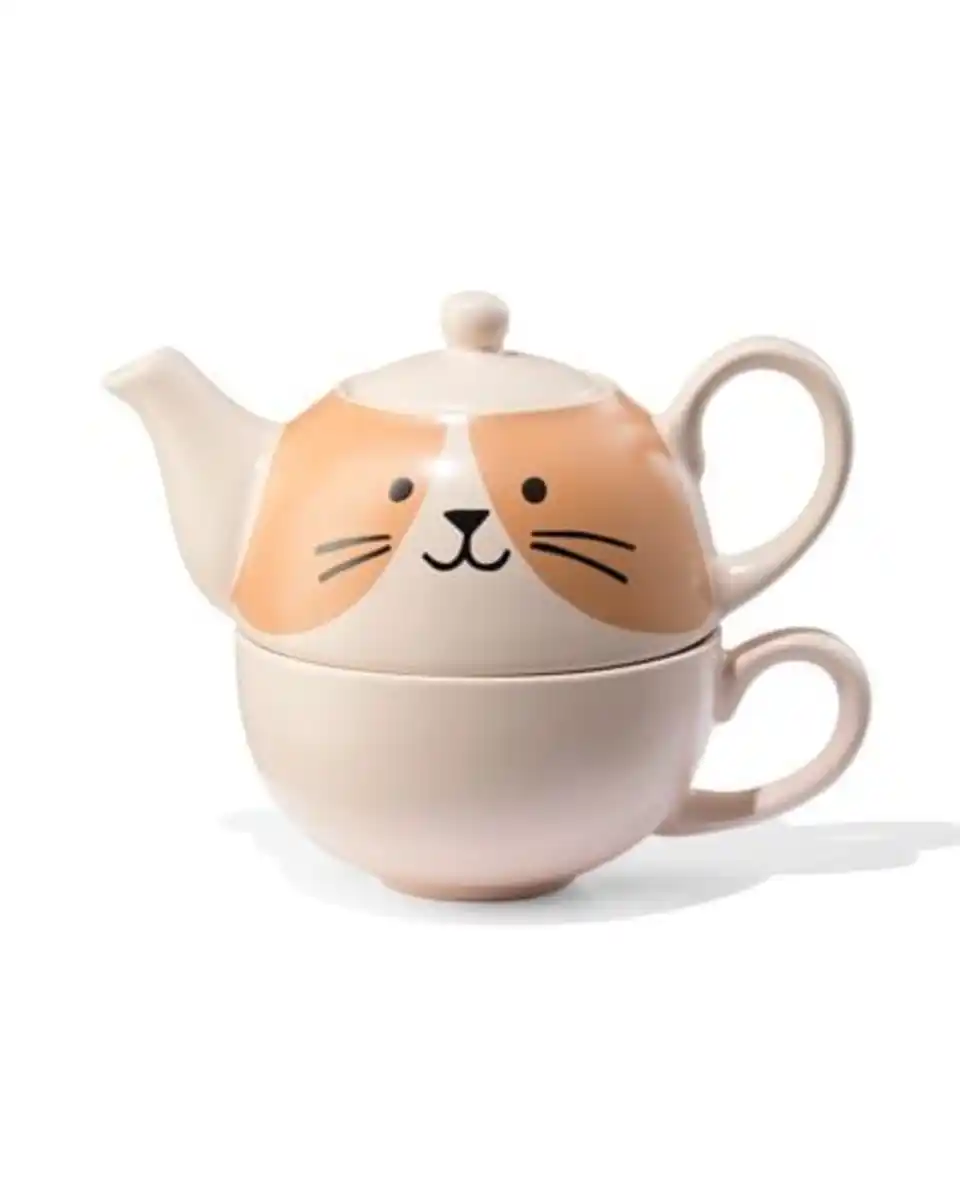 Bild 2 von Teekanne mit Tasse Katze