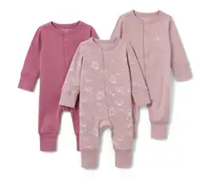 3 Baby-Pyjamas, rosa