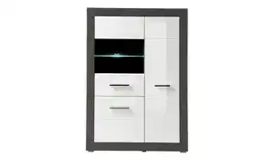 Vitrine  Etero ¦ grau ¦ Maße (cm): B: 100 H: 142 T: 35 Schränke > Vitrinen - Sconto