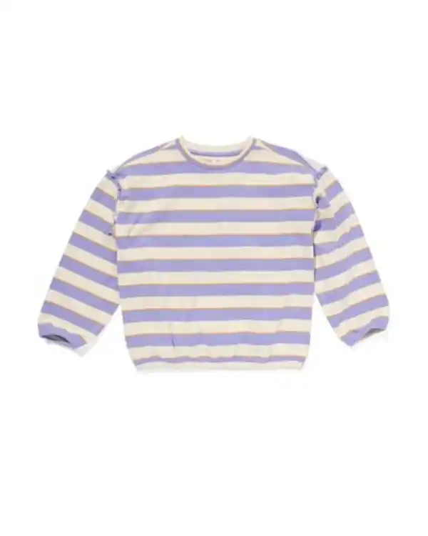 Bild 1 von Kinder-Pullover, gerippt, Streifen violett