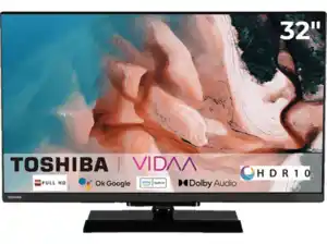 TOSHIBA 32LV3E63DA MB181V LED TV (Flat, 32 Zoll / 80 cm, Full-HD, SMART TV), Schwarz