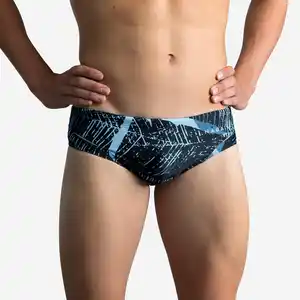 Badehose Slip 900 Herren Print Koli grau Gelb|grün|schwarz