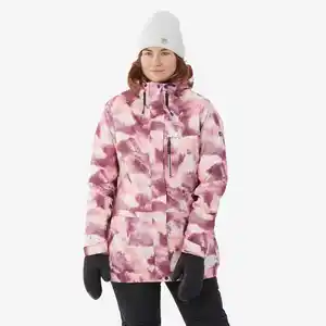 Snowboardjacke Damen Skijacke - SNB 100 rosa mit Print Rosa