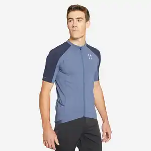 Radtrikot kurzarm MTB Race blau Blau