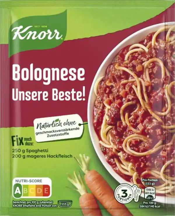 Bild 1 von Knorr Fix Bolognese Unsere Beste!