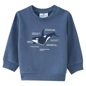 Baby Sweatshirt mit Schwertwal-Motiv BLAU
