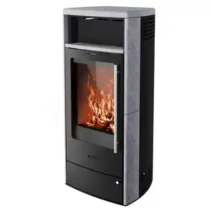 Fireplace Dauerbrand Kaminofen Torino Speckstein mit Automatik EEK: A+