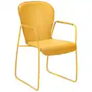 Bild 1 von Bert Plantagie Armlehnstuhl, Gelb, Edelstahl, Metall, Leder, Echtleder, Color-Finish-Leder, Uni, Kufe, 48x91x61 cm, Lederauswahl, Stoffauswahl, Esszimmer, Stühle, Esszimmerstühle, Armlehnenstühle