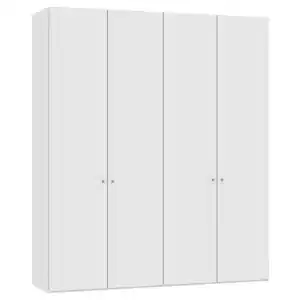 Jutzler Drehtürenschrank, Weiß, Weiß Hochglanz, Metall, 2 Fächer, 203x236x59 cm, Typenauswahl, Beimöbel erhältlich, umfangreiches Zubehör in verschiedenen Holzarten Größen Holzdekoren indivi