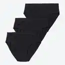 Bild 1 von Damen-Rioslip mit schickem Bündchen, 3er-Pack, Black