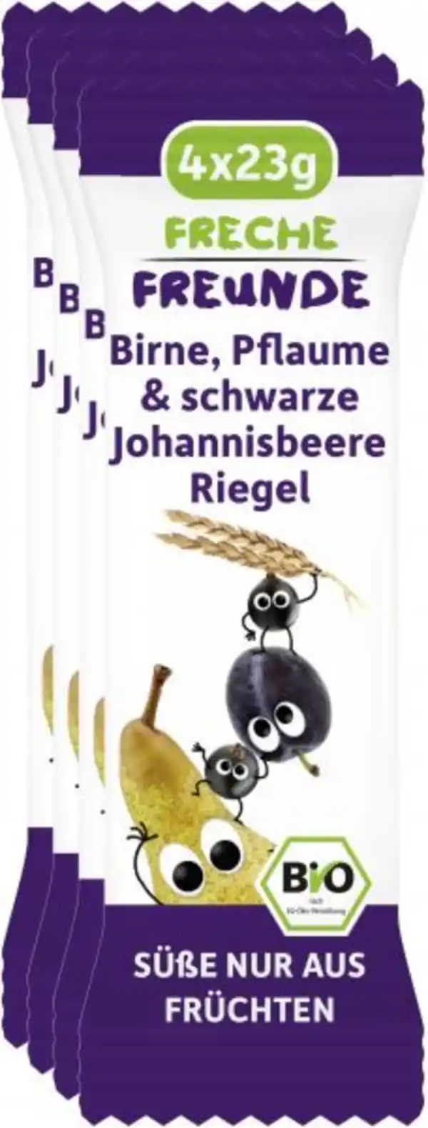 Bild 1 von Freche Freunde Fruchtriegel Birne-Pflaume-Brombeere