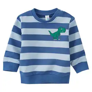 Baby Sweatshirt mit Blockstreifen BLAU / HELLBLAU