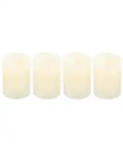 LED-Kerzen Weihnachten, 4er-Pack, creme