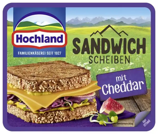 Bild 1 von Hochland Sandwich Scheiben mit Cheddar