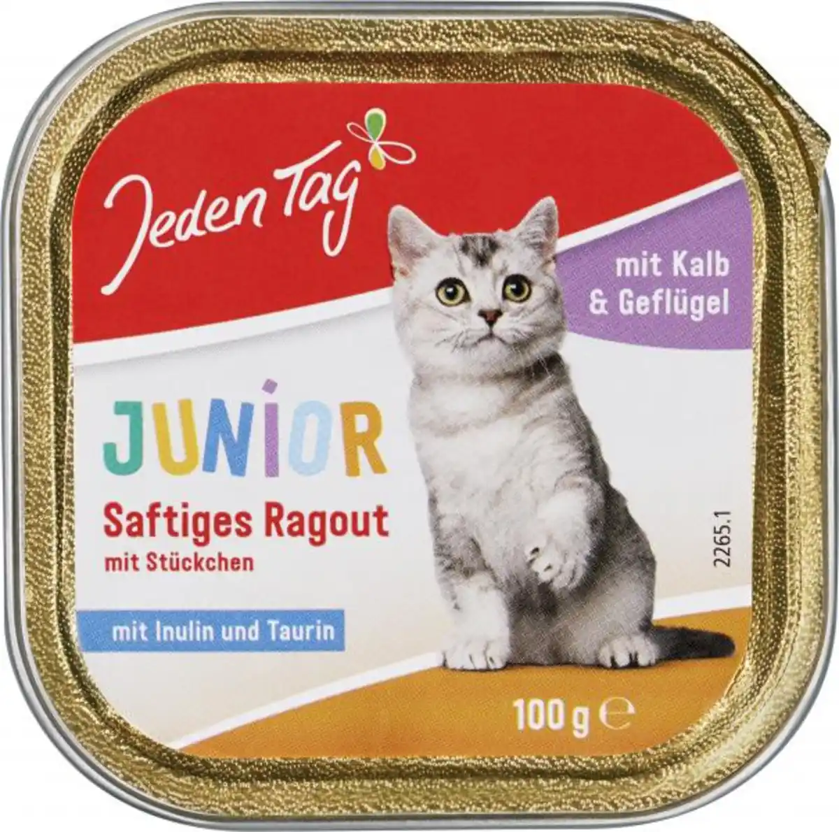 Bild 1 von Jeden Tag Katze Junior saftiges Ragout mit Stückchen Kalb & Geflügel