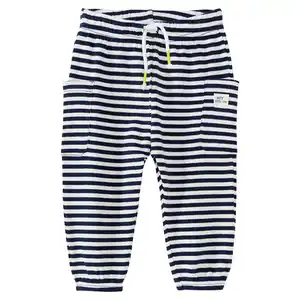 Baby Jogginghose mit Streifen DUNKELBLAU / WEISS