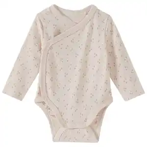 Newborn Wickelbody mit Allover-Print BEIGE