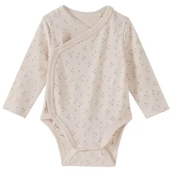 Bild 1 von Newborn Wickelbody mit Allover-Print BEIGE