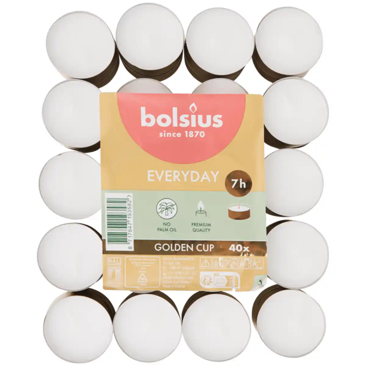 Bild 1 von Bolsius Teelichter in goldener Tasse